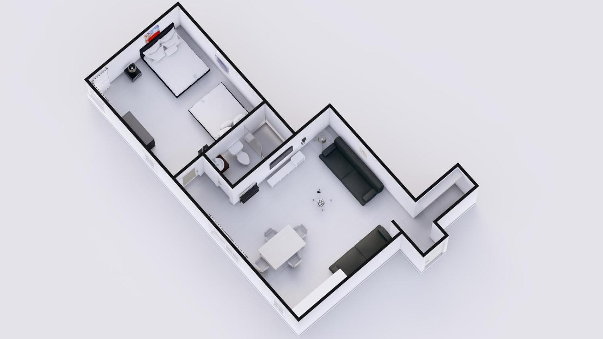 Premium Corner One-Bedroom Suite Kitchen